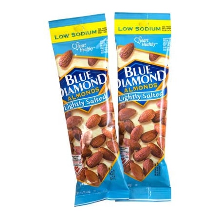 Green Rabbit Holdings Blue Diamond Low Sodium Lightly Salted Almonds, 1.5 oz, 12 Count 22000736